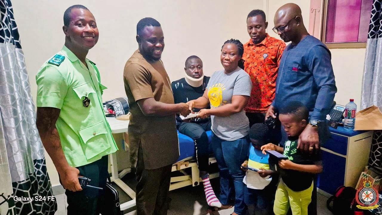 NAS Ag. Deputy CEO Visits Injured EMTs in Kumasi