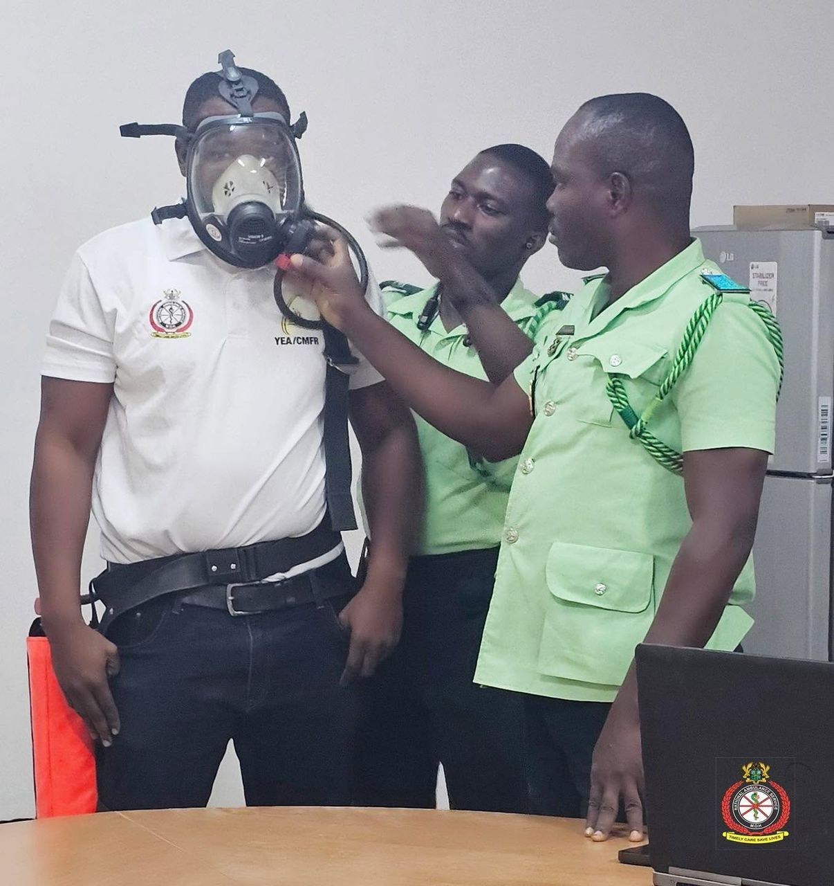 NAS Trains GHACEM Staff on Work at Height and Confined Space Rescue