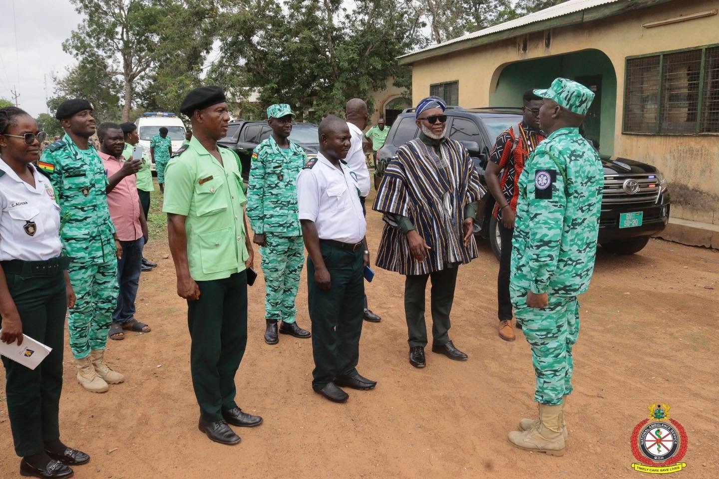 NAS CEO Inspects Ongoing Renovation Of Yendi Ambulance Station …Commends Catholic Relief Services And Staff For Commitment To Service