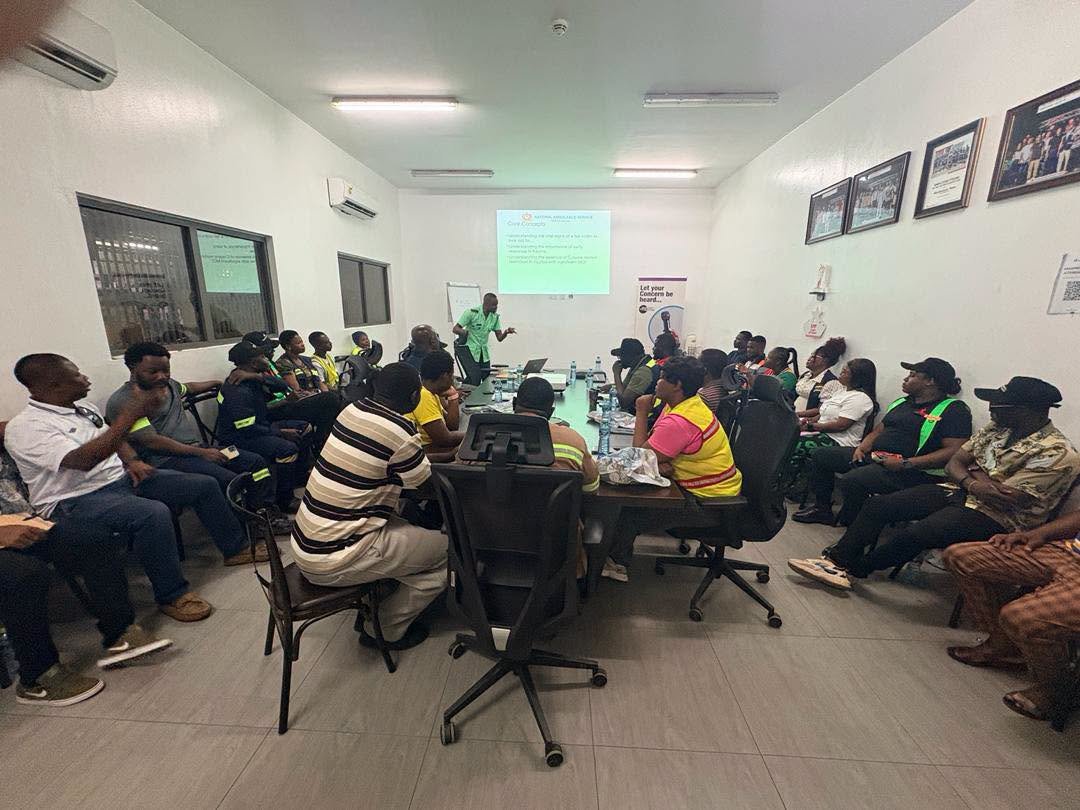 Ashanti Region NAS Trains Newly Recruited Kasapreko Plc Staff in Emergency Care