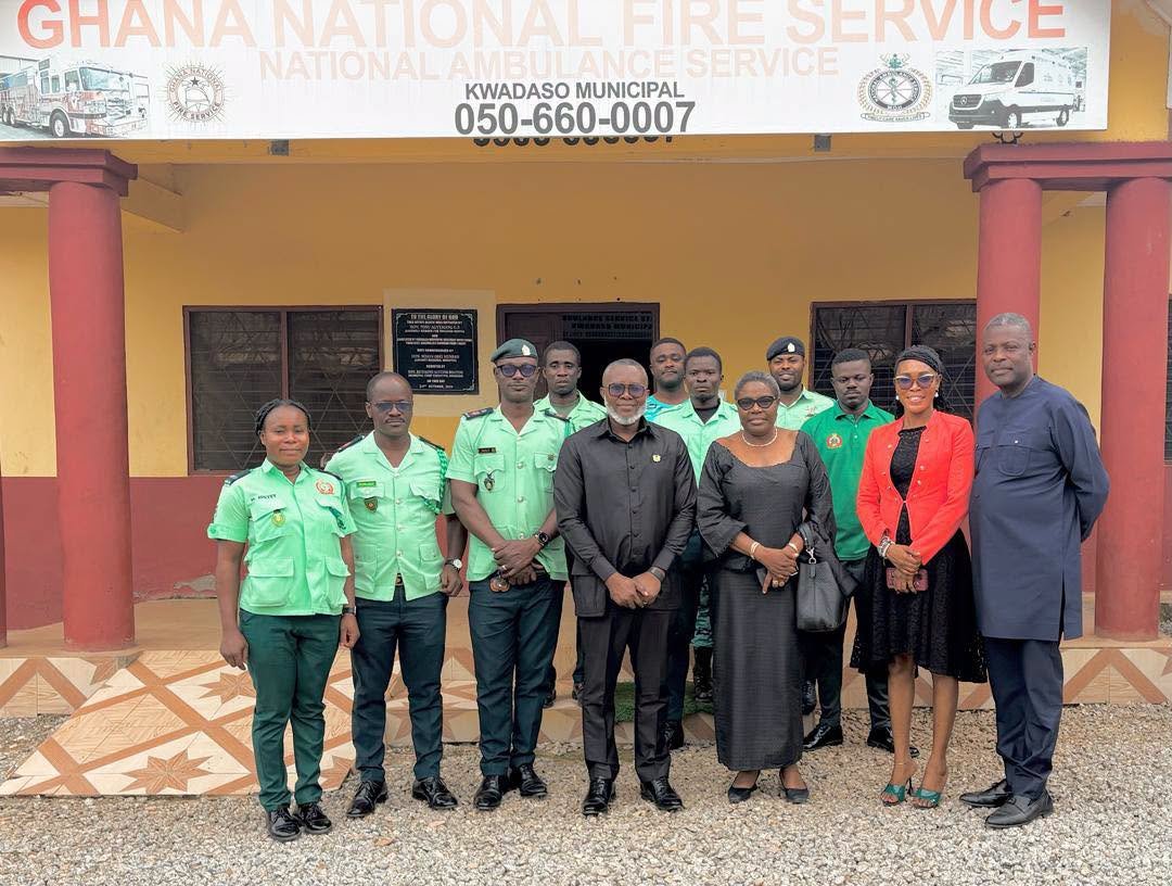 NAS CEO Visits Kwadaso and Nhyiaeso Ambulance Stations, Assures Staff of Ongoing Improvements.