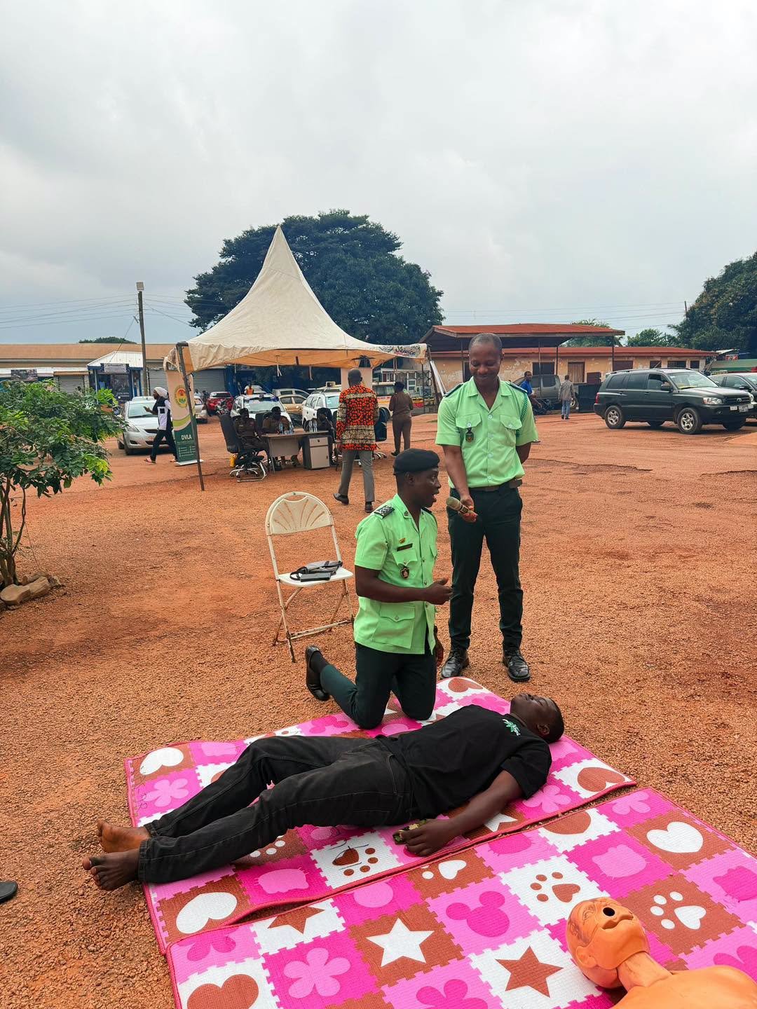 Ashanti Regional NAS Trains DVLA Staff and Customers in Basic Emergency Response